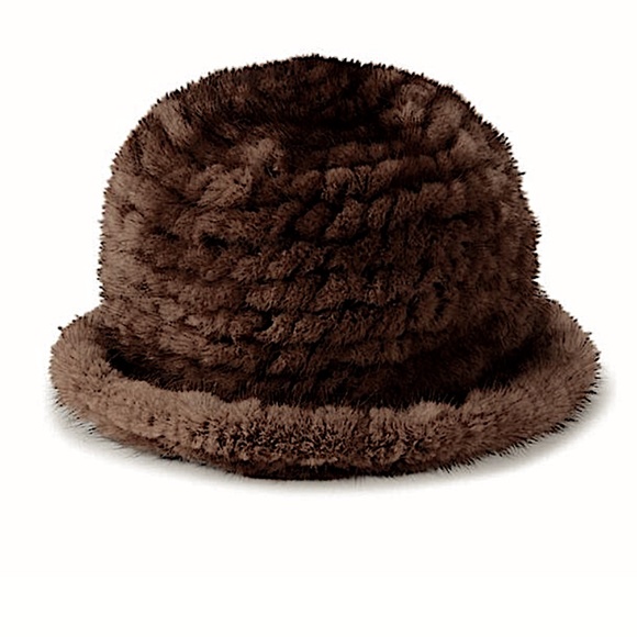 La Fiorentina Mahogany with Tag Bucket Mink Fur Hat main image 5